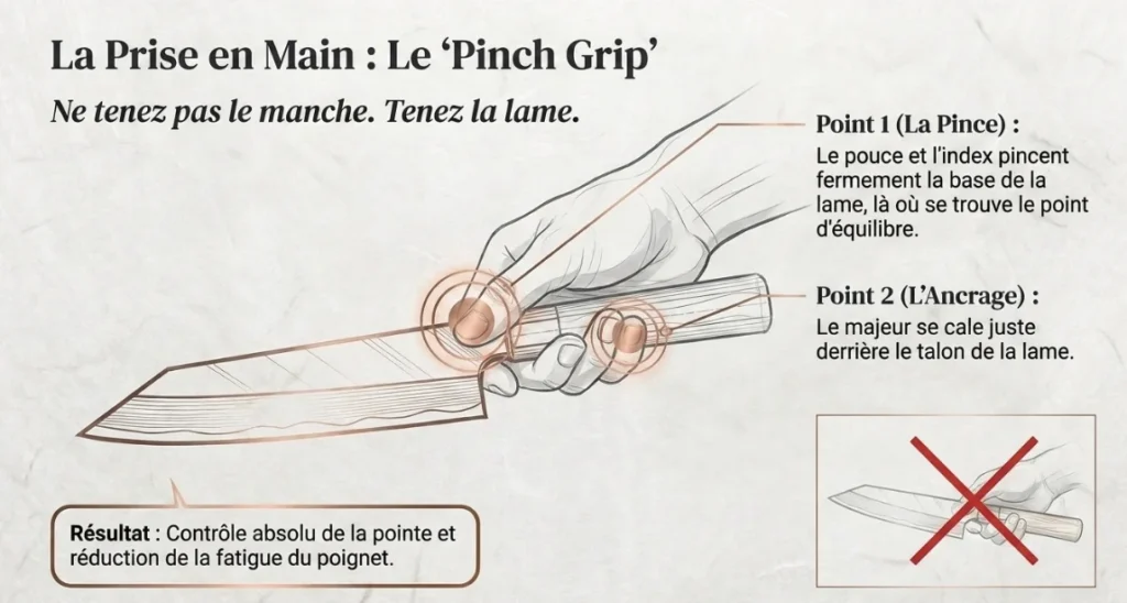 couteau kiritsuke coupe