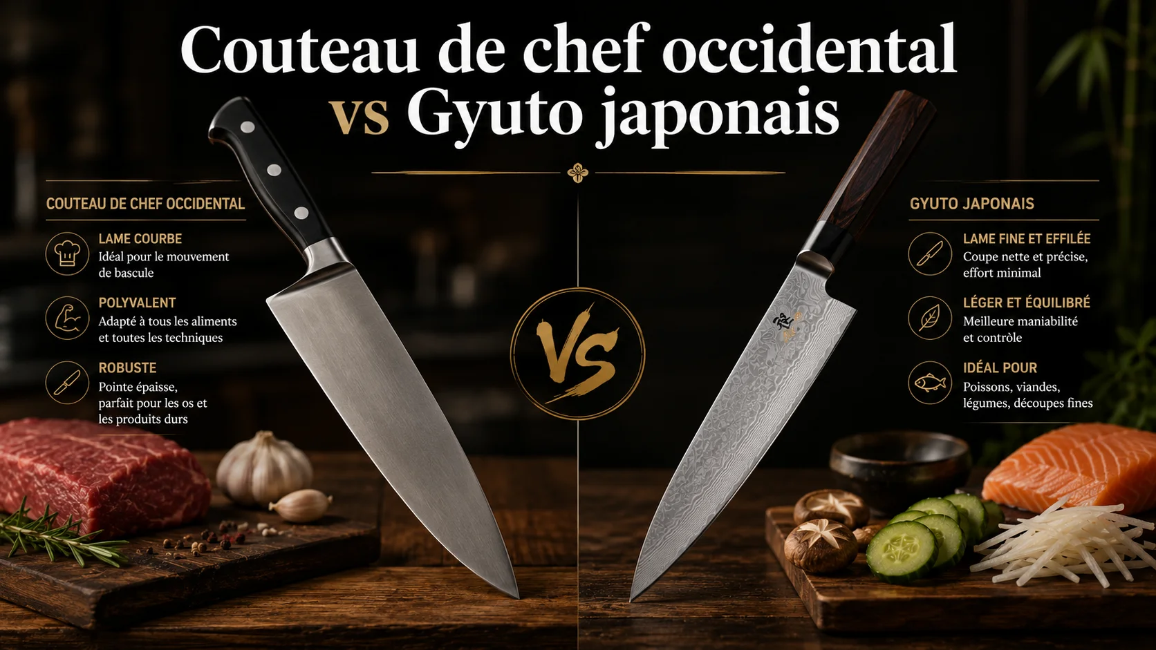 couteau occidental vs gyuto