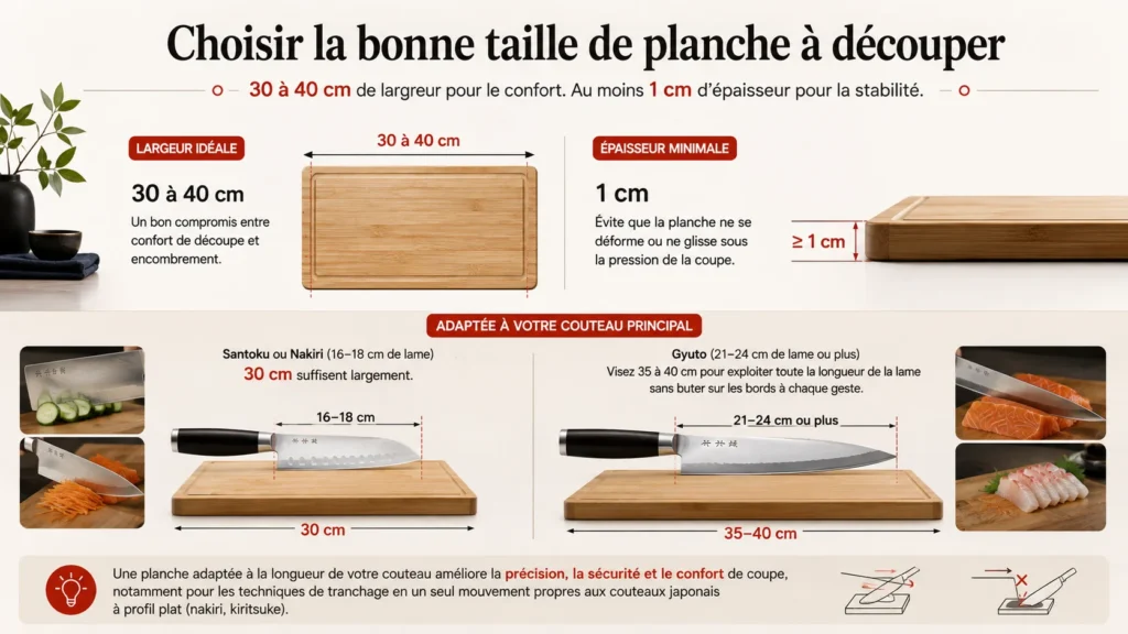 dimension planche à découper en bois