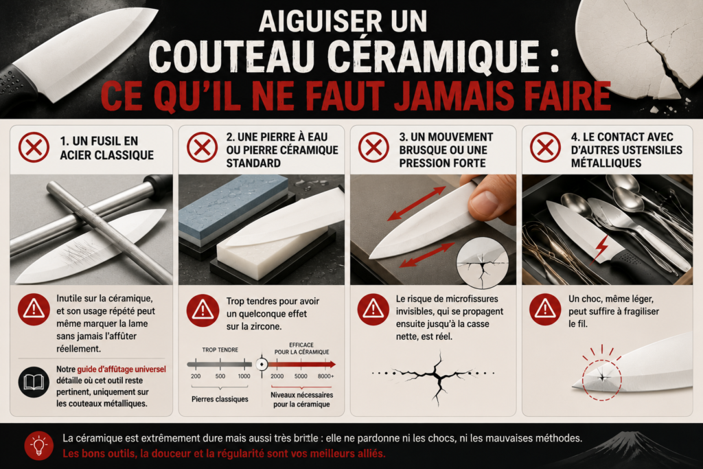 Aiguiser un couteau céramique