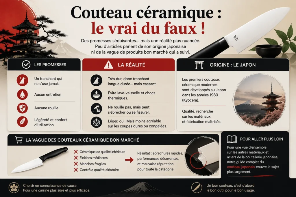 couteau céramique vrai faux